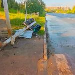 В Кирово-Чепецке водитель сбил светофор и скрылся с места происшествия — Кирово-Чепецк