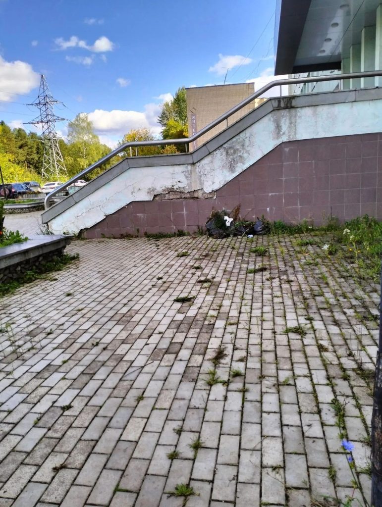 На Школьной,2 дорожка к ул. Ленина (магазин Смарт) вся заросла » бурьяном», везде валяется мусор, в т.ч. в меш… — К…