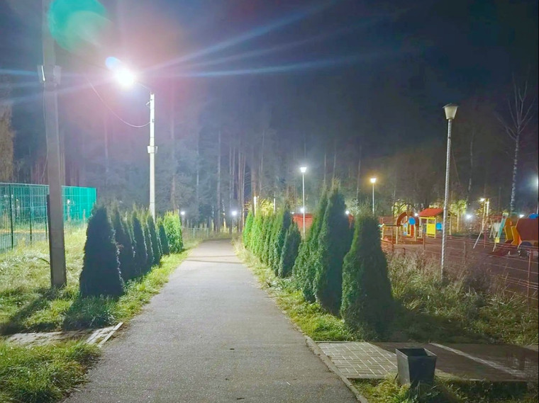 Проблема с освещением в Комсомольском парке решена — Кирово-Чепецк